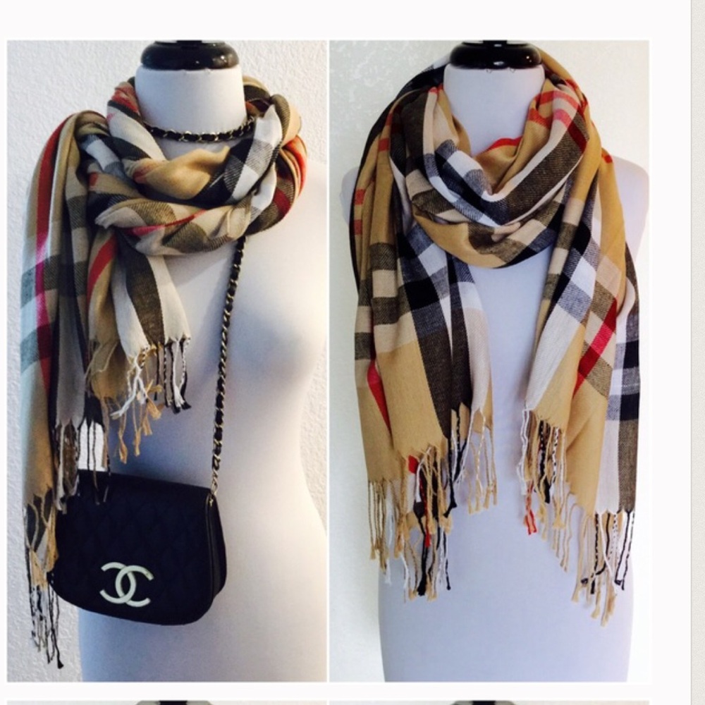 Plaid Blanket Scarf